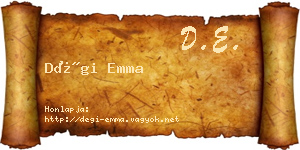 Dégi Emma névjegykártya
