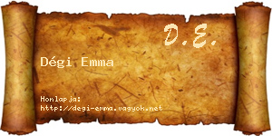 Dégi Emma névjegykártya