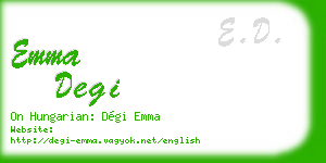 emma degi business card