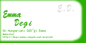 emma degi business card